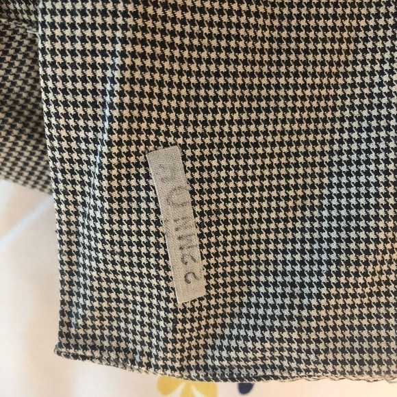 BARNEY'S NEW YORK Blazer Women's Size 6 Black Double Breasted Mini Houndstooth - Picture 6 of 10